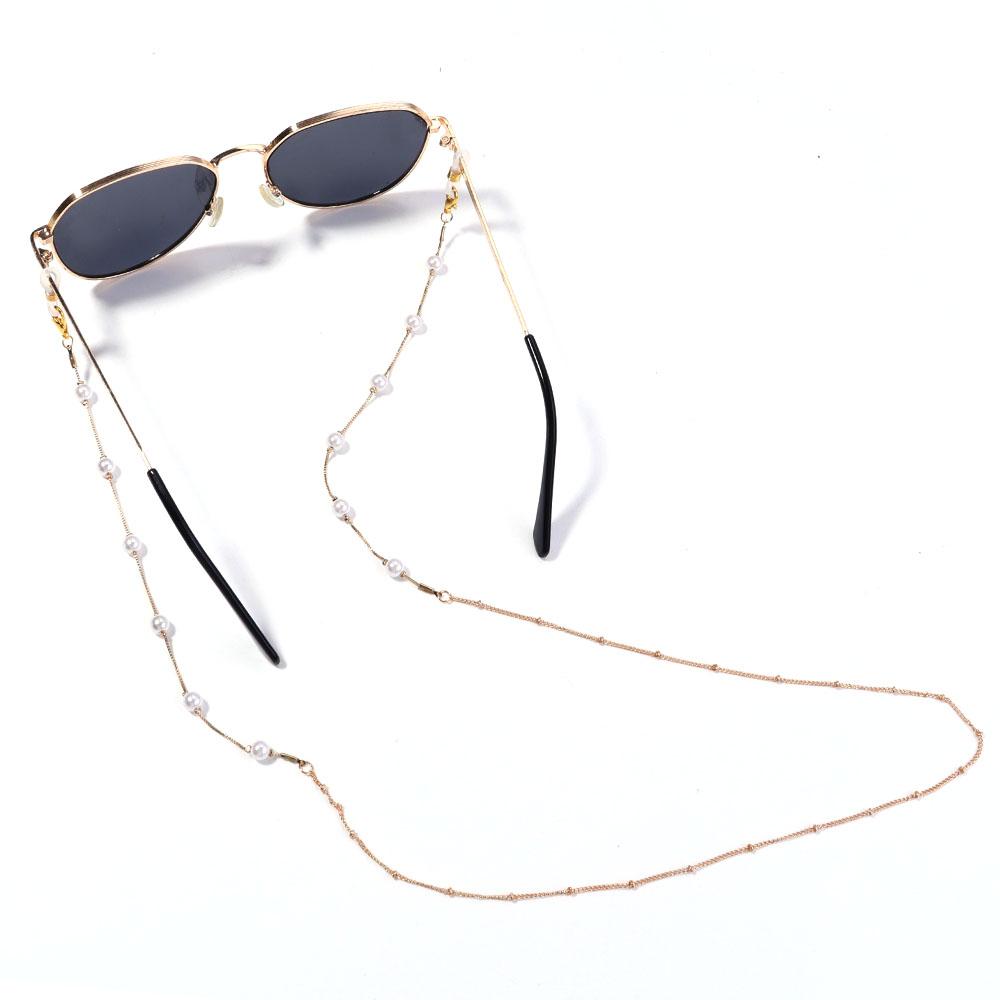 Modische Metall Brillen Kette Sonnenbrillen Lese Brillen Kette Perlen Brillen Kette Anti-Verlust Brillen Lanyard Kette Damen Brillen Kette