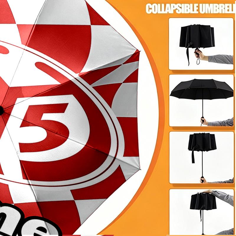Custom Name Personalized 05 1FSV Mainz 05 Print Umbrella, Auto Open Close, 8‑Rib Sturdy Frame, Commute Camping Hiking Use, Birthday Gift