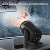 12v Car Interior Heater Portable Defroster, 12V Compact Electric Heating Fan for Auto Windshield Defogging, Desktop Space with Adjustable Air