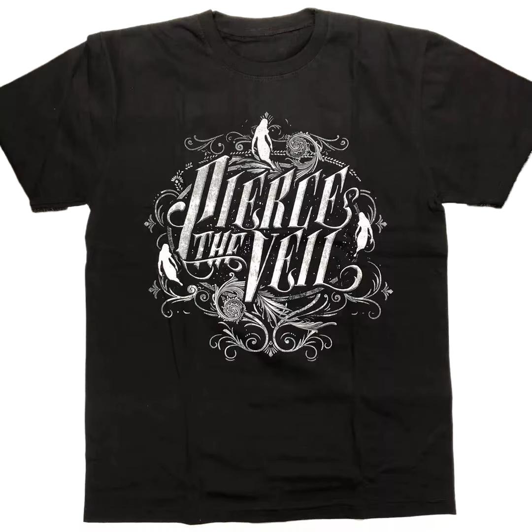 

2026 New Pierce The Veil Band Short Sleeve Cotton Black Unisex Shirt Tshirt Men Women Summer Casual Crew Neck Cotton Tee 4XL