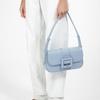 Bally Simple Solid Color Goat Leather Flap Tote Shoulder Bag Women bags Blue 6302776