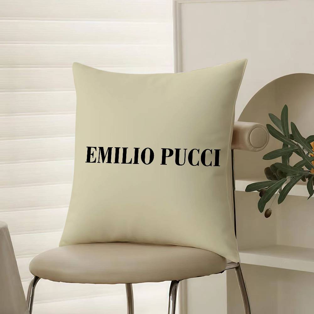 P-Prince Of Prints Emilio Pucci-Famous Pillow Case Comfort Sofa Bed Silky elegant Invisible zipper Decorative cushion cover