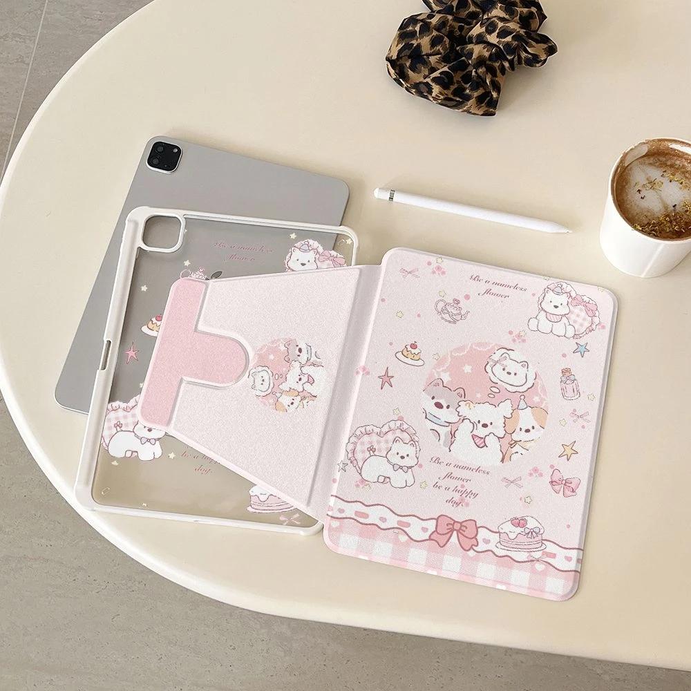 360 Degree Rotation Smart Cover for Samsung Tab S7 S8 S9 11 Plus A8 10.5 Inch Pencil Case Tab A9 8.7 S10 S9 12.4 Inch Cartoon