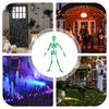 Skeleton Decor 5 Ft Glow In The Dark Skull Bones Halloween Hangable Skeleton Decorations For Party Yard Garden Wall Haunted