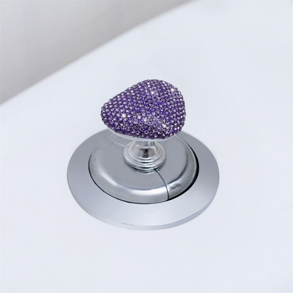Multiple Colors Heart Shaped Toilet Button Small and Cute Toilet Button Decoration  Bathroom