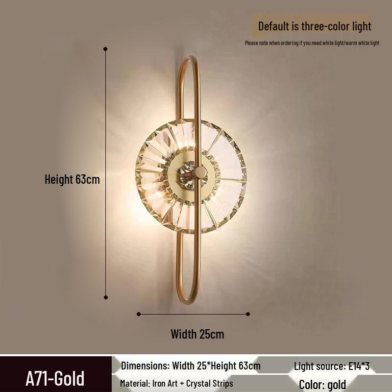 Elegant Crystal Wall Lamp: Minimalist Design for Bedrooms, Living Rooms, Stairs, and Hallways