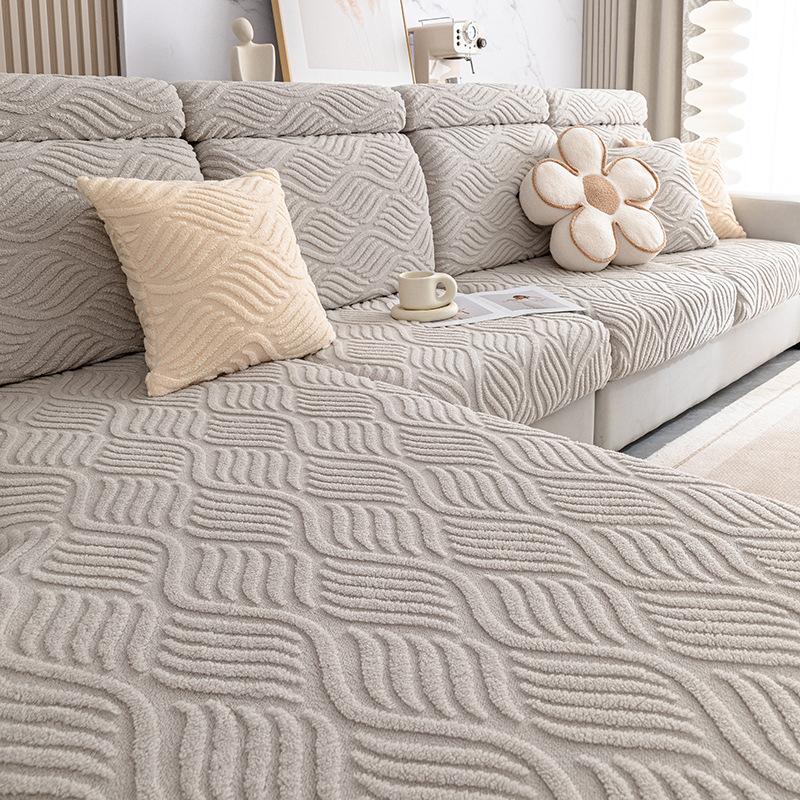 Căprioară cu dungi groase, anti-fouling, rezistentă la uzură, anti-alunecare, husă de pernă pentru canapea de iarnă Husă de canapea universală