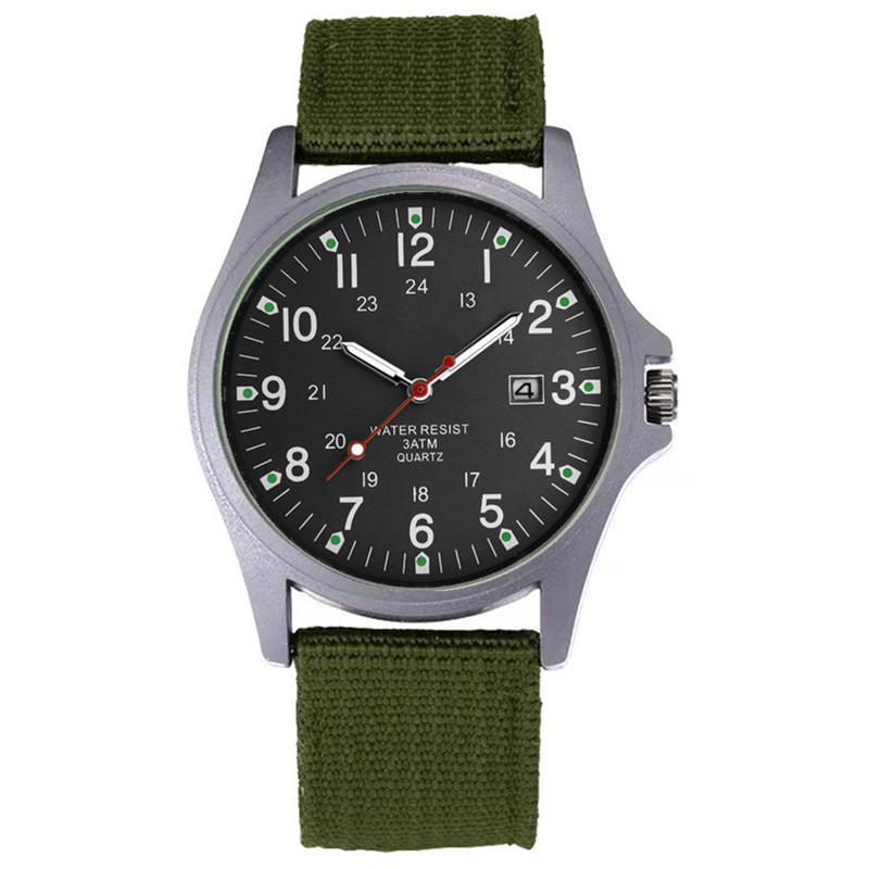 Men's Casual Nylon Band Quartz Sports Watch with Date Function