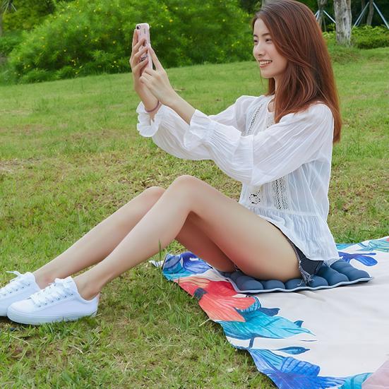 Aufblasbares Luftkissen für Bürostuhl Tragbares TPU-Sitzkissen mit eingebauter Pumpe Faltbare Hüftstütze