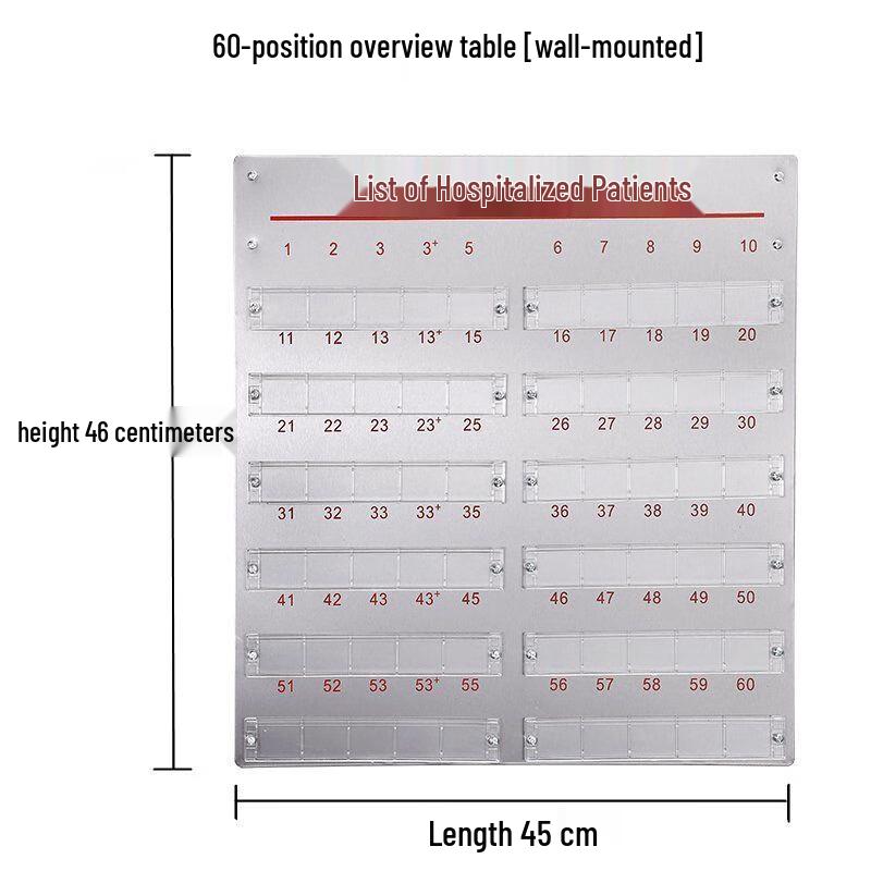 Stainless Steel Hospital Inpatient Card Holder
