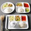 PYTHONIC Melamine 6-Compartment Rectangular Fast Food Tray