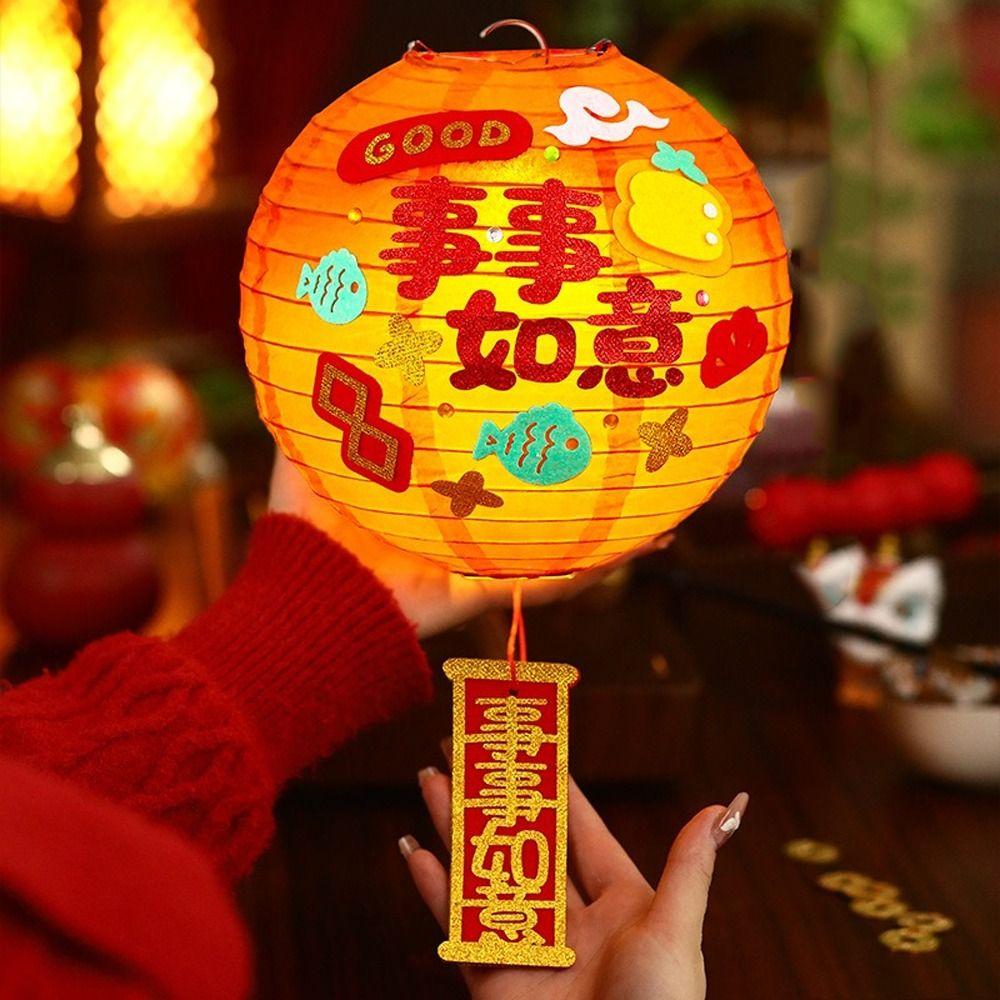 Zodiac Horse LED Glowing Lantern Paper Spring Festival Lanterns  Wedding Party Decor