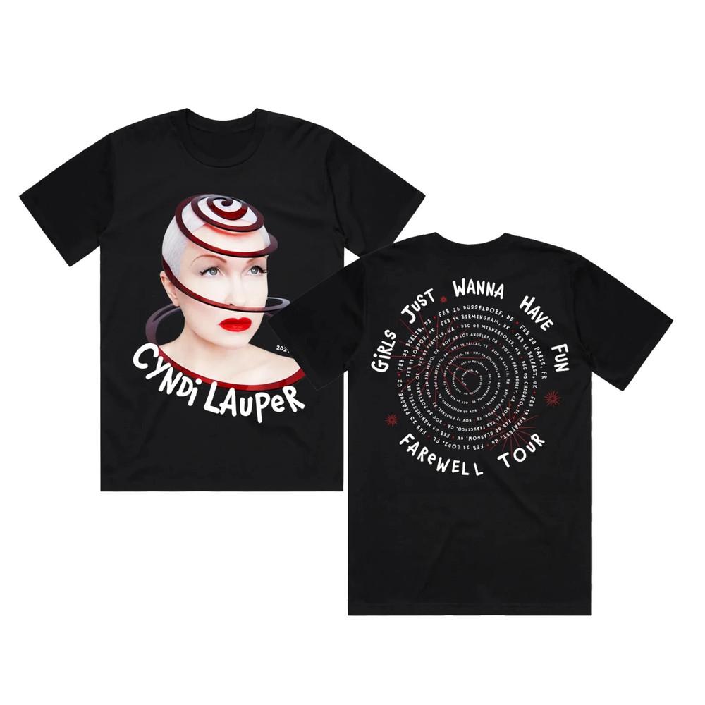 Cyndi Lauper Farewell Tour Gift For Fan Cotton  Full Size S-5XL Unisex T-Shirt S