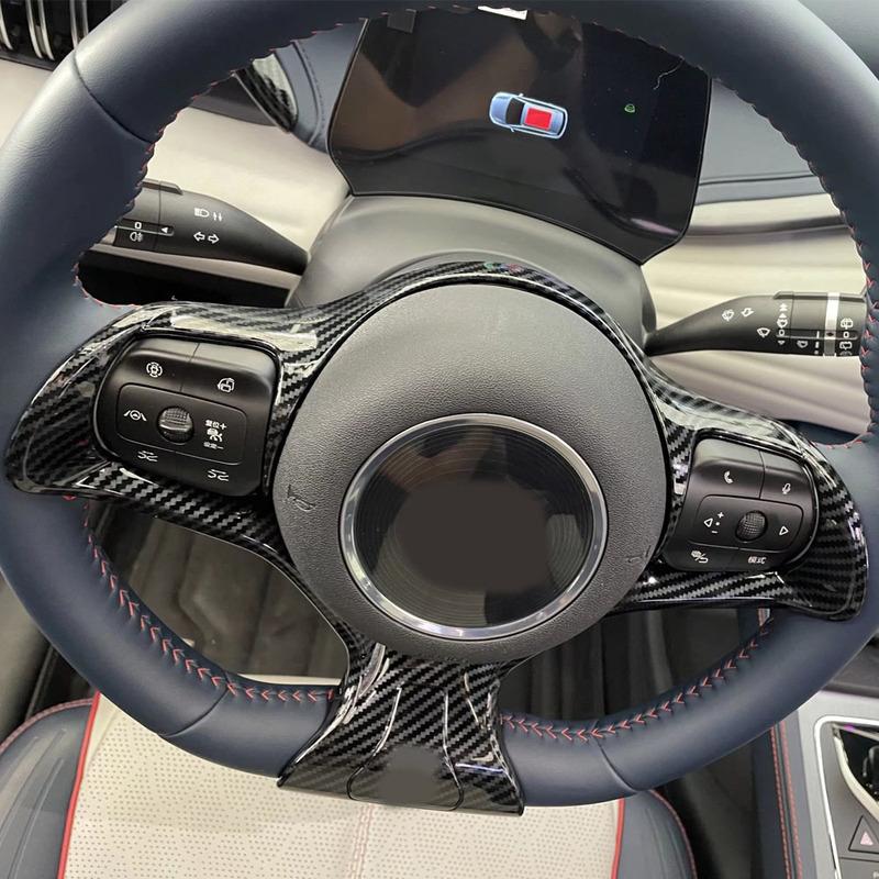 For BYD ATTO3/Yuan Plus   2024 ABS Plastic Car Steering Wheel Frame Decoration Cover Trim Auto Interior Accessories