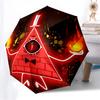 1pc Gravity Falls Bill Cipher Automatic Folding Umbrella - Compact 8-Rib Design, Durable Plastic & Iron, Lightweight for Outdoor Daily Use,  a0929187