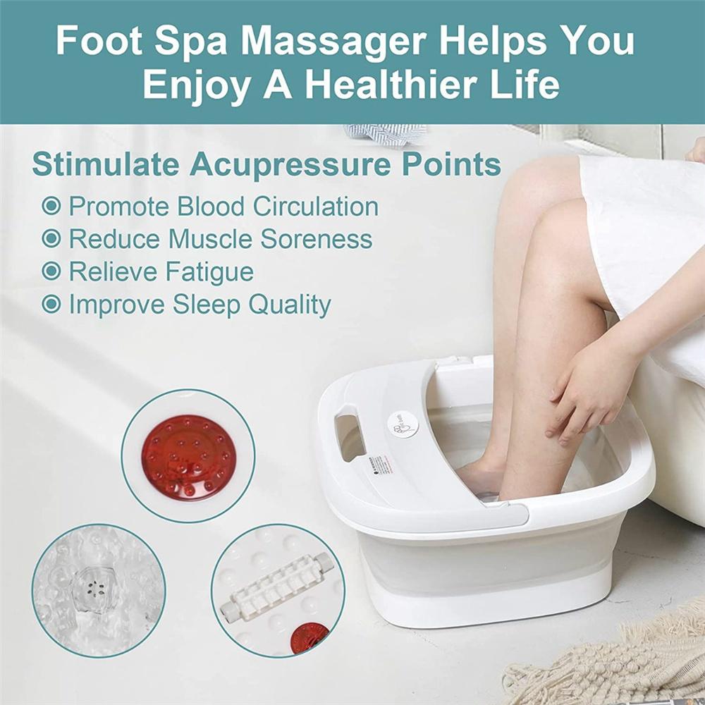500W Foot Spa Bath Massager Machine Foot Spa Foot Bath Detox Machine Electric Massager Cleanse Foot Massage Foot Health