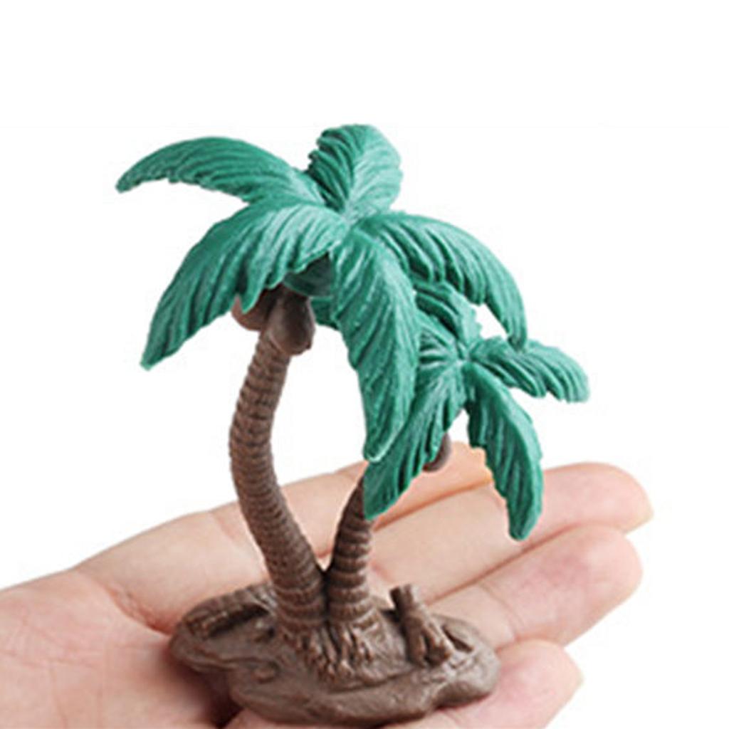 Exquisites Unique Mini Landscape Artificial Coconut Tree Model Trees Fake Miniature Trees Fairy Garden Landscape Scenery