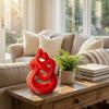 Romantic 3D Printed Figure Abstract Design Couple Embracing Sculpture Couple Ornament  Art Display