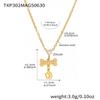 Heart Bone Pendant Necklace & Chain Bracelet Set