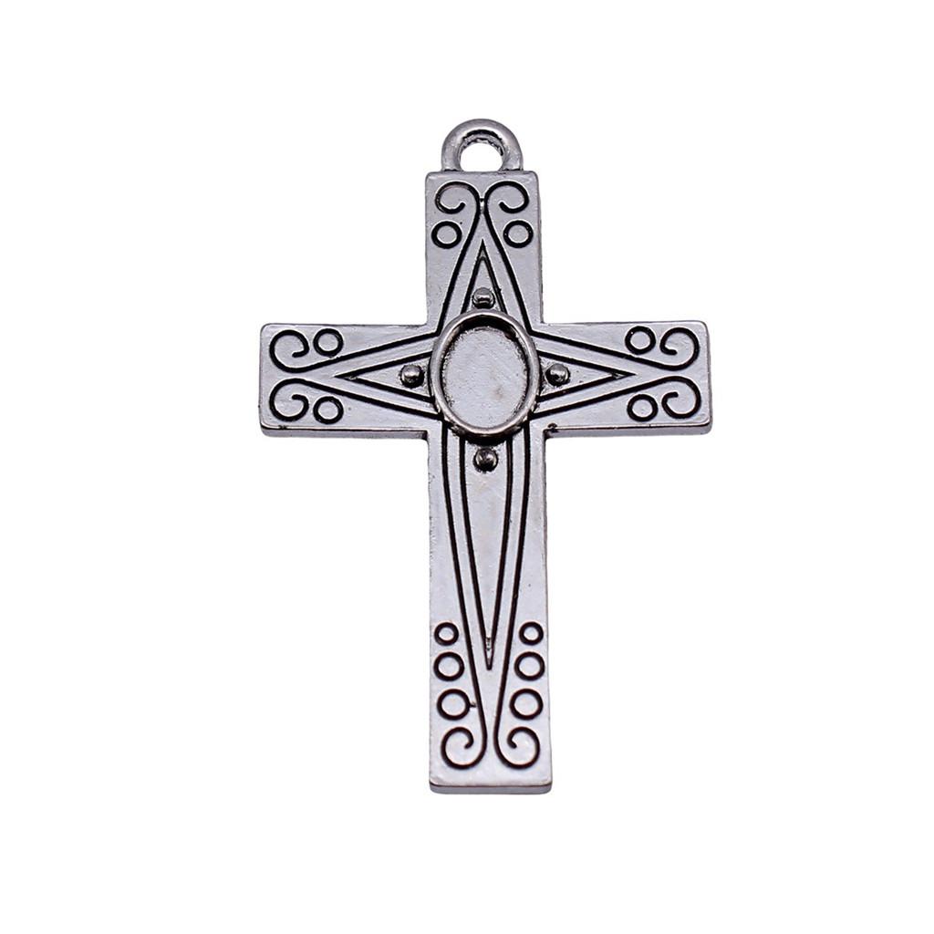 Hollow Cross Charms Multi Color Alloy Pendants For Gothic Christian Jewelry Accessories