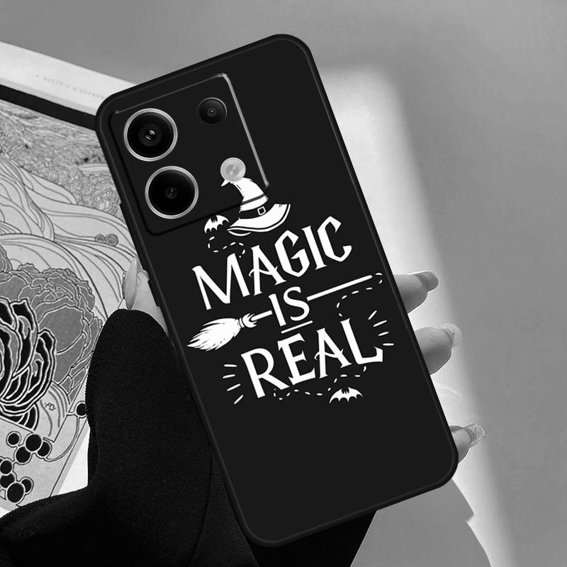 Halloween Witch Cat Case For Xiaomi Redmi Note 13 Pro 14 12 11 9 10 9S 10S 11S 12S Redmi 13C 10C 12C 14C Cover