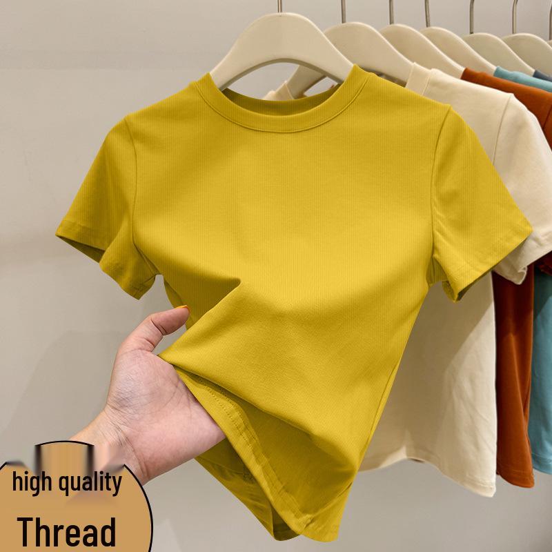 Chic Korean-Style Women's Short Sleeve Top - Stylish, Breathable, Versatile, and Elegant