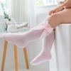 3 Paare/Los Babysocken Für Mädchen Große Schleife Kniehoch Kinder Heim-Mittelschaft Prinzessin Boden socken Rutschfest Kinder Kleinkind Strümpfe