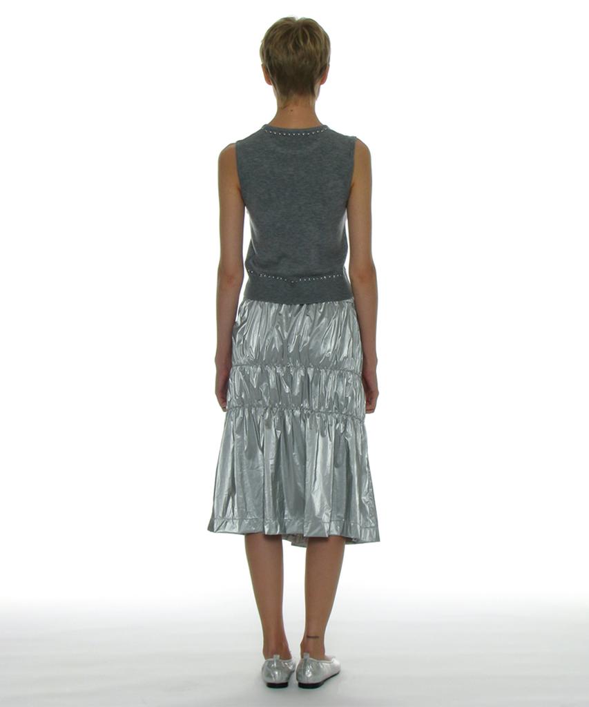 PARTIMENTO WOMEN Studded Knit Sleeveless Top_Melange