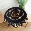 Ramadan Kareem Eid Mubarak Polyester Round Tablecloth Ramadan Decor For Home 2025 Islamic Muslim Party Supplies EID Al  Adha