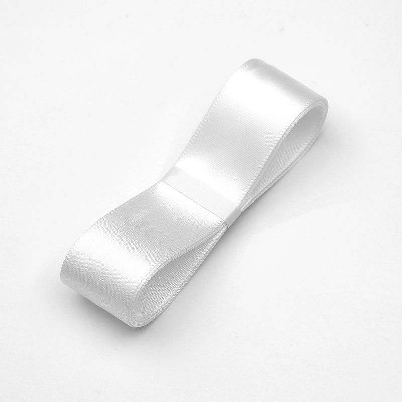 Floral Ribbon - White - Roll 2.5cmx32m