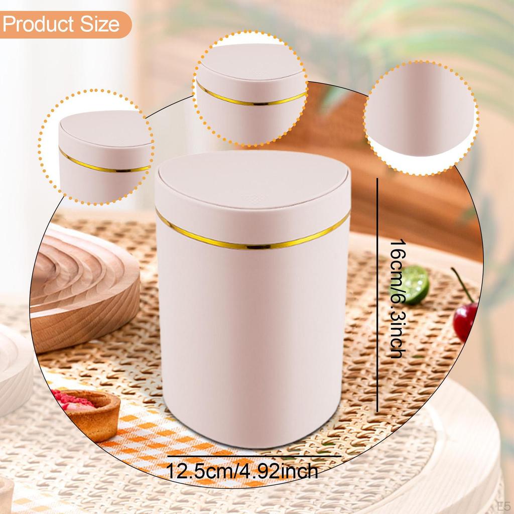 Compact Wastebasket with Lid for Tabletop And Car