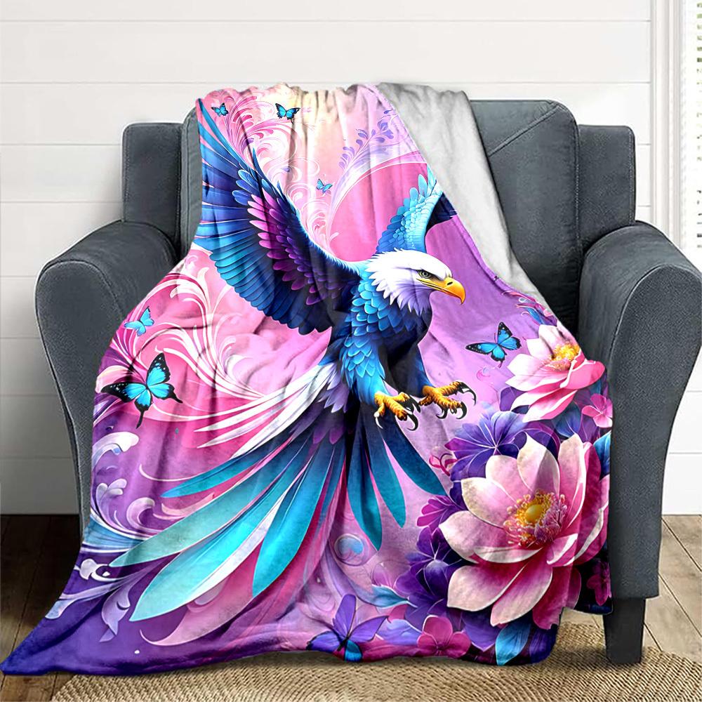 1pc Fantasy Eagle Artwork Blanket Lightweight Flannel Blanket Throw Blanket For Sofa, Bed, Travel, Camping, Livingroom, Office yy251015186 75x90cm