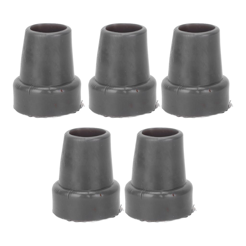 5PCS 22mm Single Angle Cane Tips Imitation Tire Texture Preservative Nonslip Rubber Translucent 7Celsius8in Crutch Tips for Cane