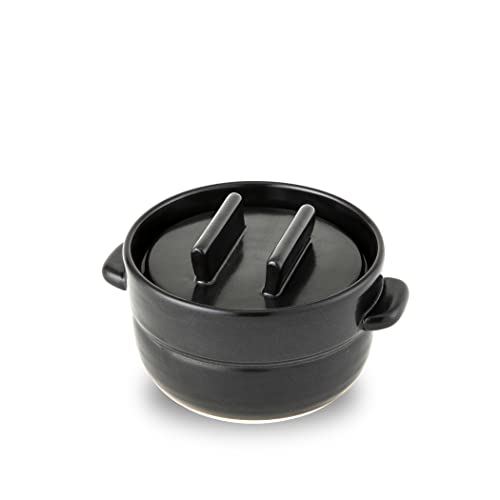 Kamoshika Douguten Banko Ware Earthenware Rice Pot, 1-Cup Capacity / Made in Japan, Direct Heat, Microwave, Dishwasher, and Oven Safe / Rice Cooker, R