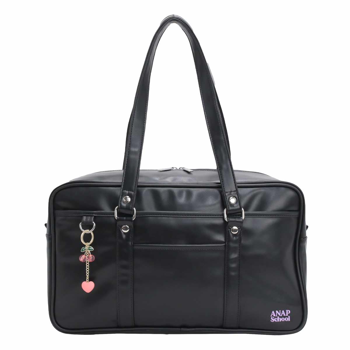 

ANAP School Bag, Synthetic Leather, ans-001, Black