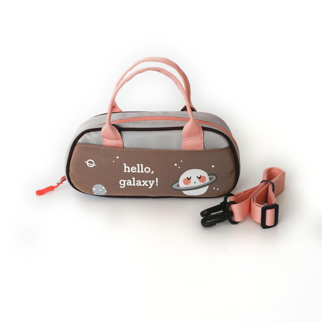 Cosmic Wanderer Multi-functional Pen Case with Shoulder Strap: Large Capacity & Phone Storage, Simple & Cute Style
