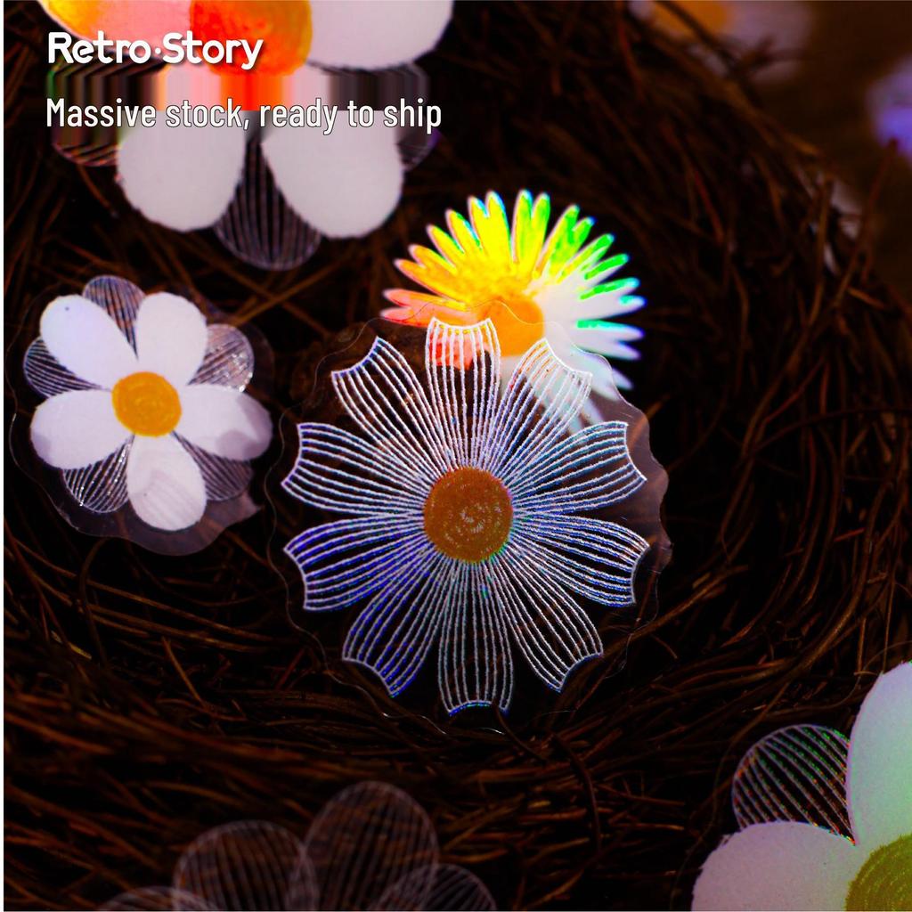 Retro Story DIY Kreatives Sticker-Set: Pastellserie