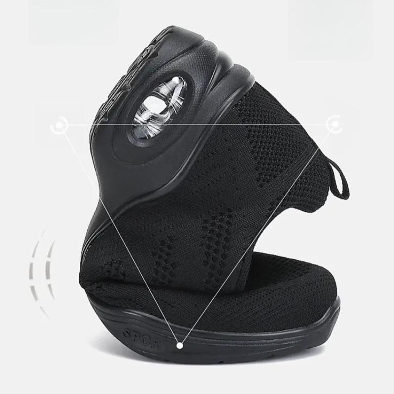 Damskie Oddychające Siatkowe Buty do Tańca z Poduszką Powietrzną Codzienne Sneakersy na Platformie Antypoślizgowa Miękka Podeszwa Nowoczesne Buty do Tańca Jazzowego
