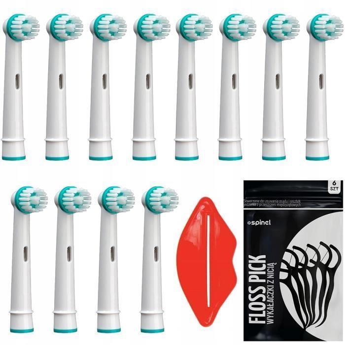 Toothbrush Heads - Oral B - Ortho Care - Compatible with Orthodontic Appliances - Pack of 12