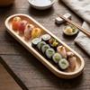 Smooth Sushi Serving Tray Rectangle Shape Appetizer Platter Handcrafted Wood Platter  Cafe