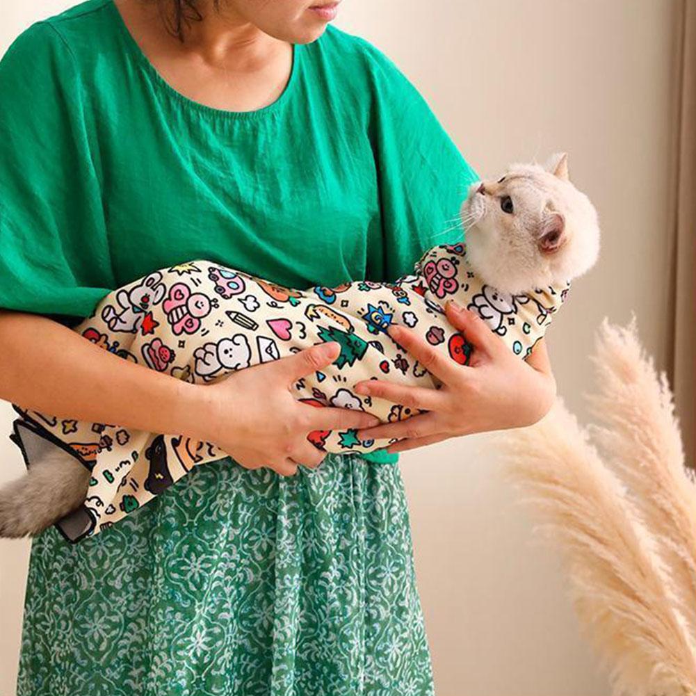 Cat Restraint Wrap Self-Adherent Cat Swaddle Burrito Wrap Anti-Bite Anti-Scratch Anti-Escape for Medicine Nail Clipping Pet Tool