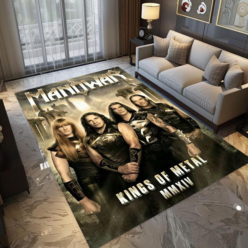 Manowar: Alfombra Power Glory Adecuada para todas las estaciones Decoración del hogar Arte para la habitación Felpudo