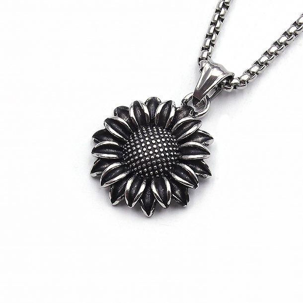 Colier Bărbați Pandantiv Liliac Retro Oțel Inoxidabil - Bijuterii de Modă Trendy, Versatile