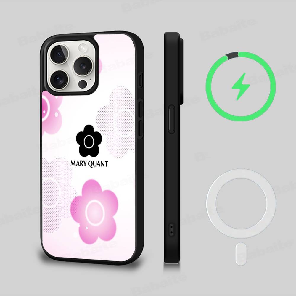Fashion M-Mary-Q-Quants Phone Case For iPhone 17 Air 16 15 14 13 12 11 Pro Max Plus For Magsafe Wireless Charge Cover