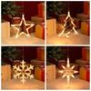Hanging Christmas Window Lights Snowflake Window Ornaments Sucker Lamp  New Year Celebration