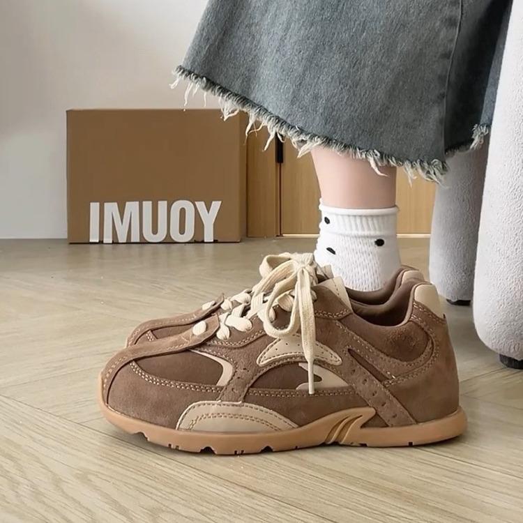 Thick-soled German Training Shoes for Women In the Autumn of 2025, New Comfortable Soft-soled Small Forrest Gump Sports Shoes for Women Ins Tide