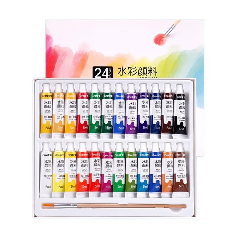 Gouache Paint Set Watercolor Tubes (0.17 Oz, 5 Ml) Rich Pigments Non Fading Washable Paints for Artist Hobby Painters