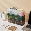 Desktop Cable Organizer and Storage Box - Green/White