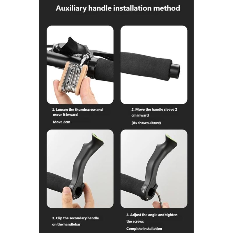 Bicycles Extension Handlebar Mountain Bike Deputy Handle Nylon Handle Bar Ends Grips Cycling Accessory Easy to Install