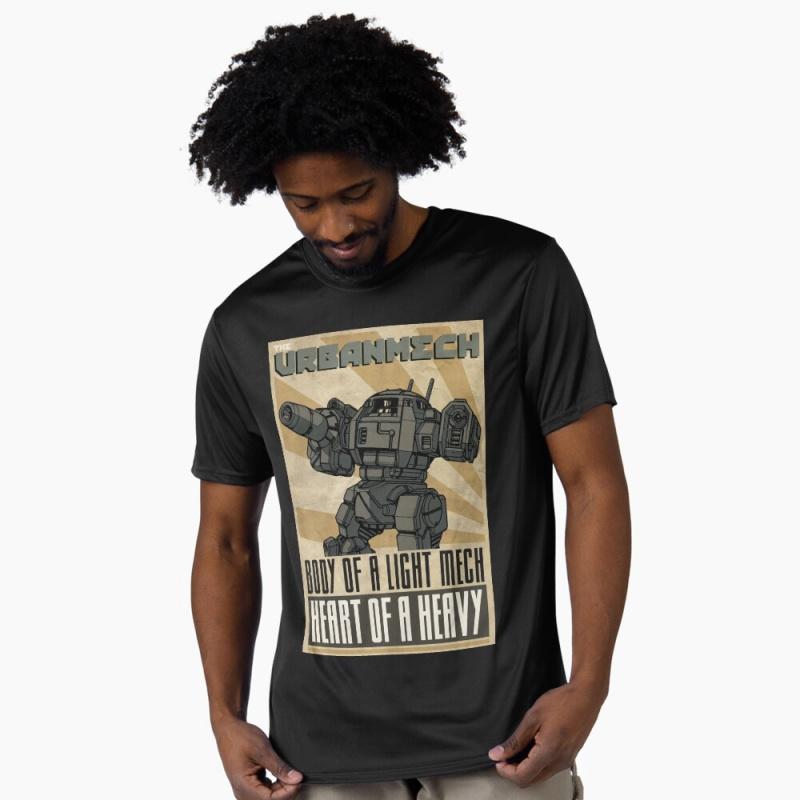 The Urbanmech Mechwarrior MWO Mech Combat RPG Gift t shirt for gamer Battletech Graphic clothes Short sleeve All size tops S